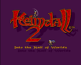 Heimdall 2: Into The Hall Of Worlds title screen for Amiga CD32